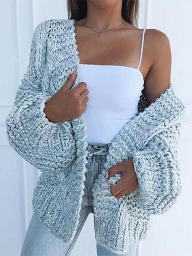 Solid Color Knitted Comfy Sweaters