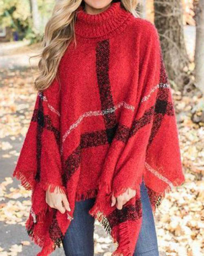 Cerilush Burberry Lattice Cloak Poncho Sweater