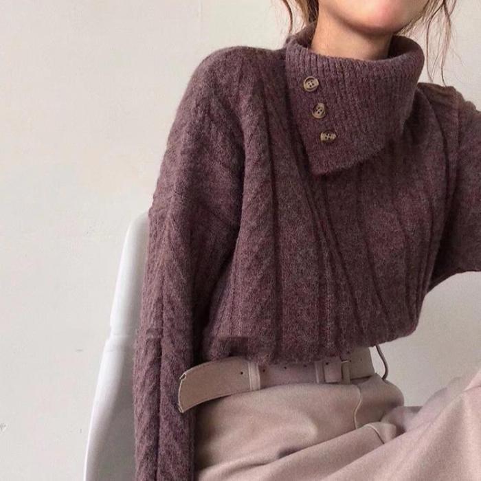 Thick Cashmere Turtleneck Sweater