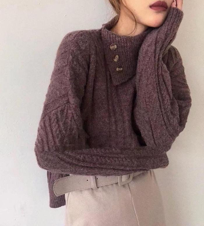 Thick Cashmere Turtleneck Sweater