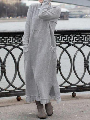Loose Oversized Knitted Long Dress