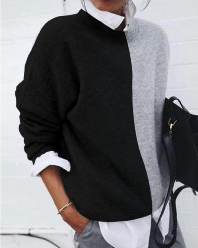 Black & Gray Jointed Classic Sweater