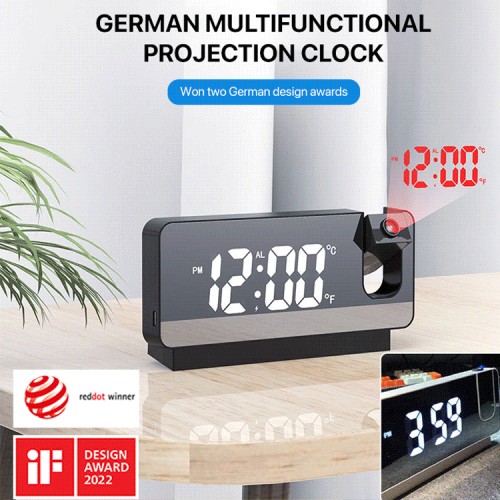(🎅EARLY CHRISTMAS SALE - 49% OFF)Mirror projection alarm clock
