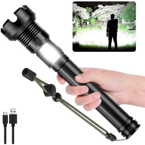 💥LAST DAY 49% OFF💥 - LED Rechargeable Tactical Laser Flashlight 70000 High Lumens