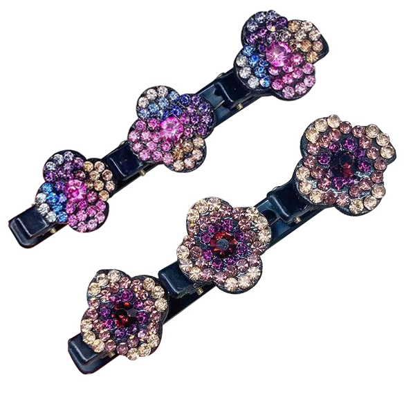 LAST DAY 50% OFF & Free Shipping - Sparkling Crystal Stone Braided Hair Clips