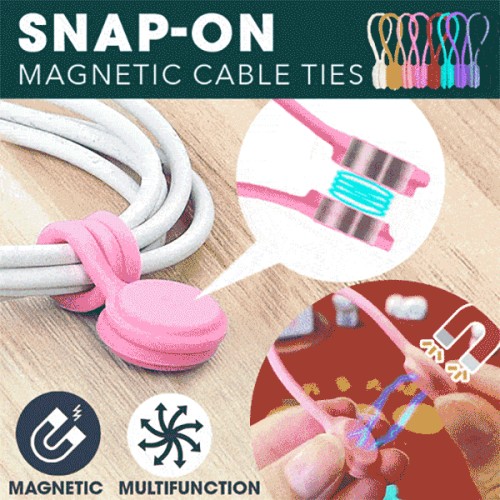 (🌲Early Christmas Sale- SAVE 48% OFF)Snap-On Magnetic Cable Ties🎁Ideal Stocking Stuffers
