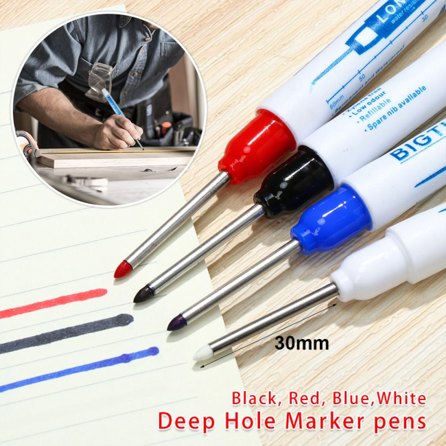 (🌲Early Christmas Sale- SAVE 48% OFF)5 Pcs Set Long Head Deep Hole Marker(buy 2 get 1 free now)