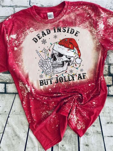Dead Inside But Christmas Tie Dye T-shirt