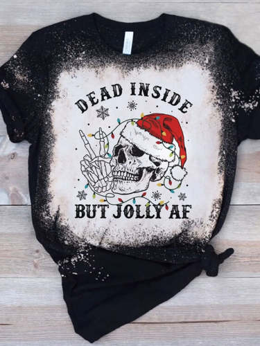 Dead Inside But Christmas Tie Dye T-shirt
