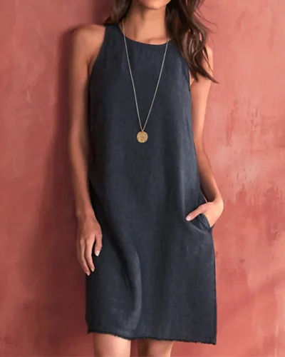 Casual Sleevless Woman Dresses