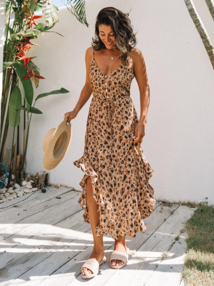 Leopard Printed Summer Dress