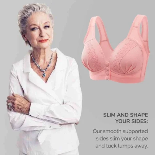 Last day 75%OFF--2023 Front Button Breathable Skin-Friendly Cotton Bra