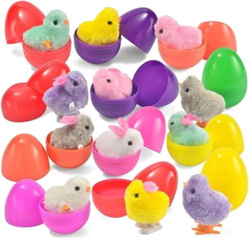 (🔥Discount this week - 50% OFF) - 🎁12Pcs Wind Up Toy Prefilled Easter Eggs