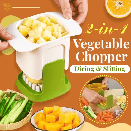 (🔥Last Day Sale-49% OFF)2-In-1 Vegetable Chopper Dicing & Slitting