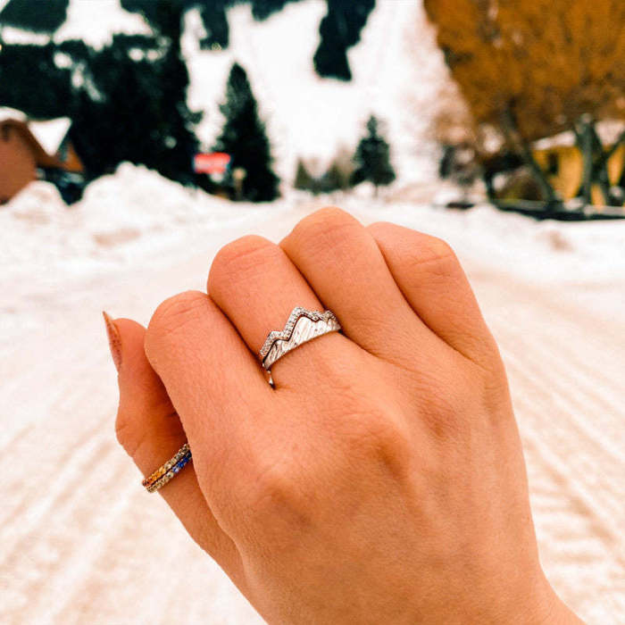 🔥 Last Day 75% OFF 💪Get Stronger Mountain Ring ( Set Of 2 )🎁