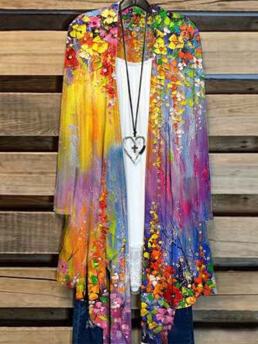 🔥Buy 3 Get 10% Off🔥Women's Color Oil Painting Casual Cardigan