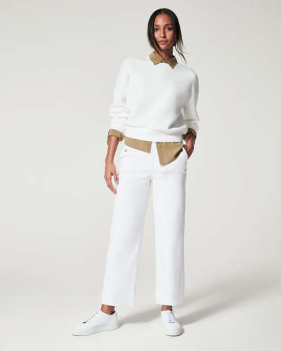 2023 Stretch Twill Cropped Wide Leg Pant