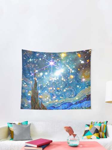 🔥Buy 3 Get 10% Off🔥Starry Night & JWST Image Star Printed Tapestry