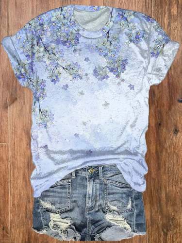 🔥Buy 3 Get 10% Off🔥Women's Art Flowers Print T-Shirt