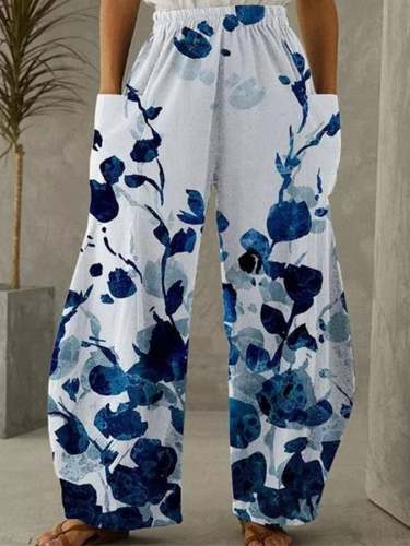 🔥Buy 3 Get 10% Off🔥Women's Fashion Floral Print Vintage High Waist Loose Comfortable Harem Pants