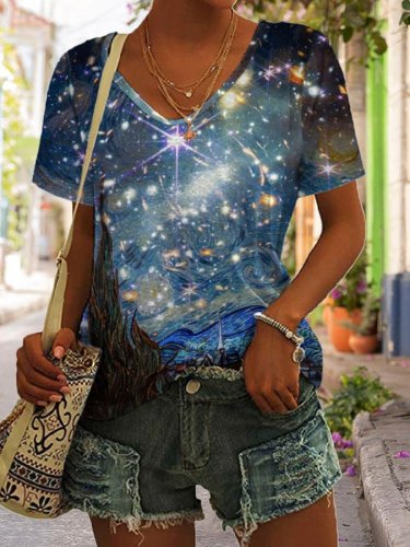 🔥Buy 3 Get 10% Off🔥Oil Painting & Space Image T-Shirt