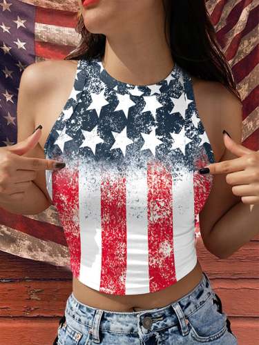 Women's 4th Of July America Flag Vest
