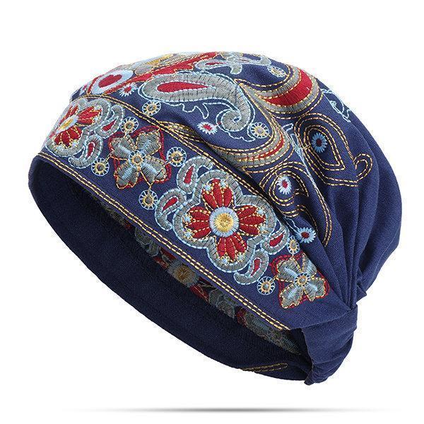 US$ 12.95 - Women Embroidery Ethnic Cotton Beanie Hat Vintage Good ...