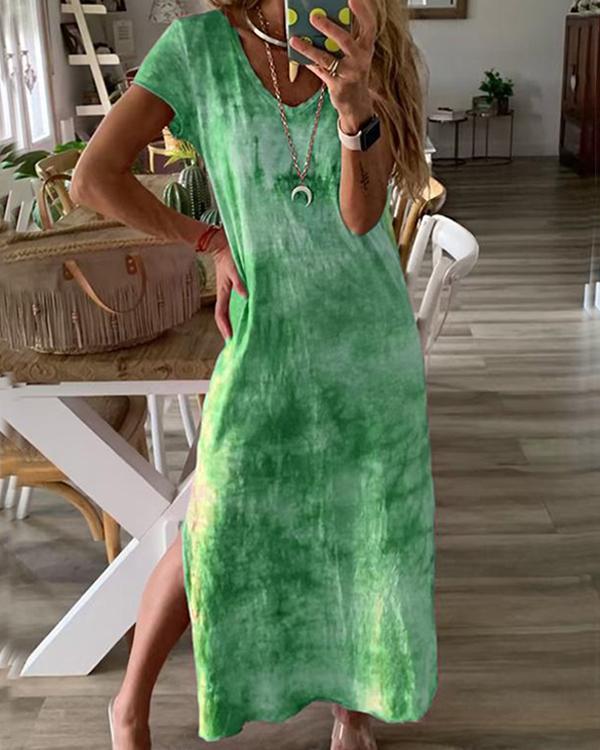 Bohemian V Neck Vacation Beach Maxi Dress