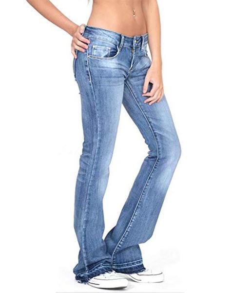 Women's Stretch Casual Denim Bottoms Jeans Pants