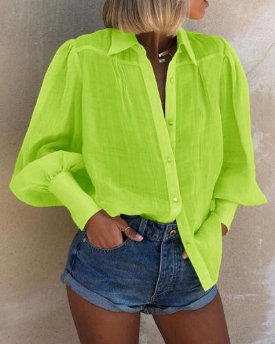 Fall And Summer Women's Explosion Long Sleeve Blouse Loose Top