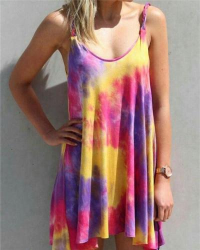 Printed Abstract V Neck Shift Daily Casual Mini Dresses