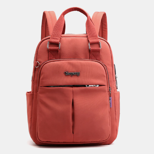 women canvas casual patchwork backpack
