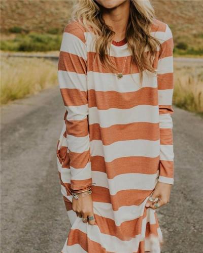 Stripe Women Fashion Summer Holiday Mini Dresses