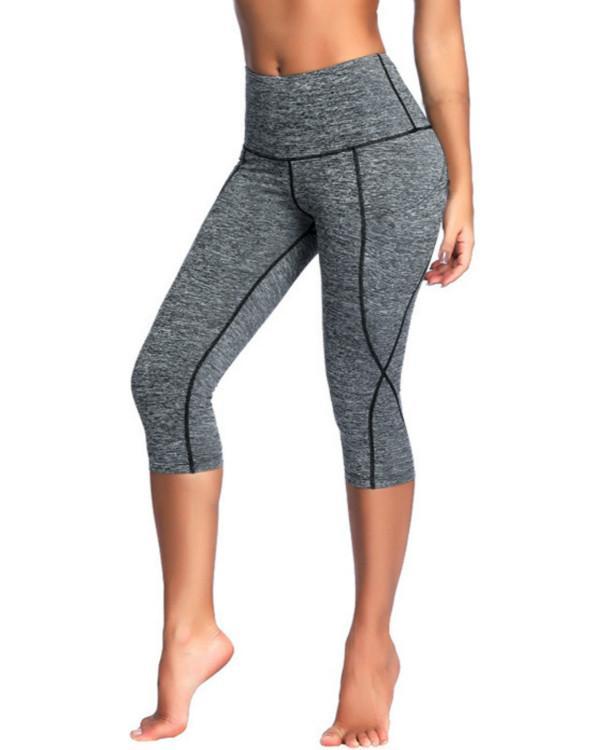 High Waist Out Pocket Yoga Pants Workout Running Leggings