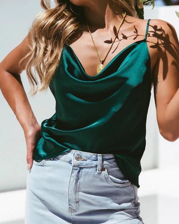 Summer Spaghetti Irregular Neck Camis