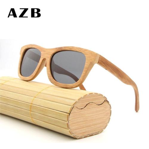 Wild Unisex Polarized Bamboo Frame Sun Glasses