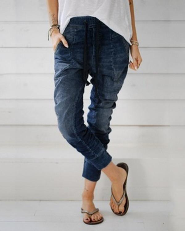 Women's  Vintage Fashion Denim Jeans Pants