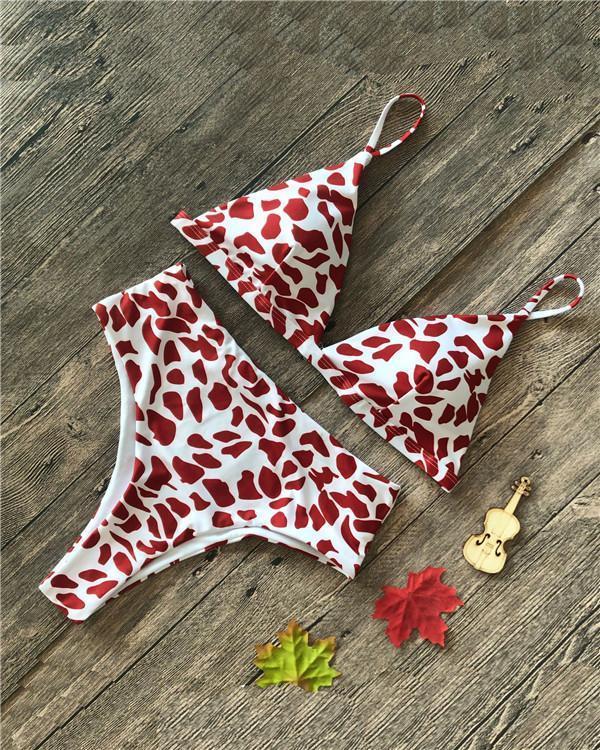Sexy Snake Printed Bikini Swimwear