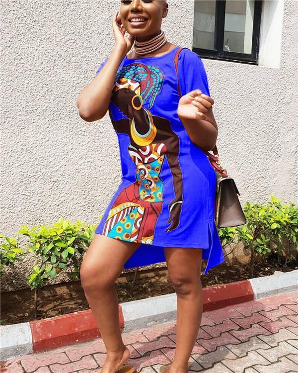 African Dresses Stylish Printed Shirt Dress