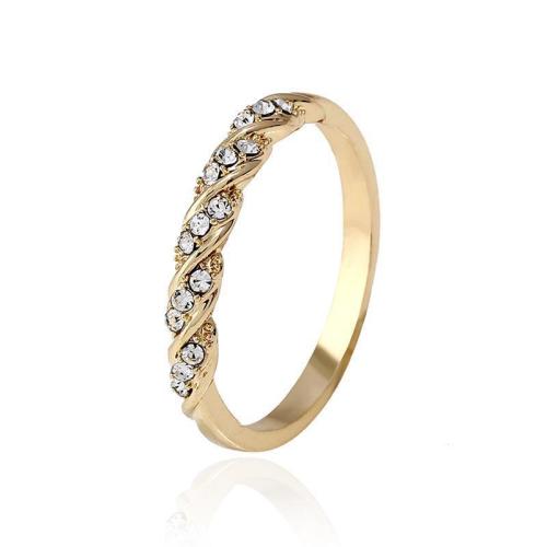 Jewelry-Simple Diamond-studded Twist Ring