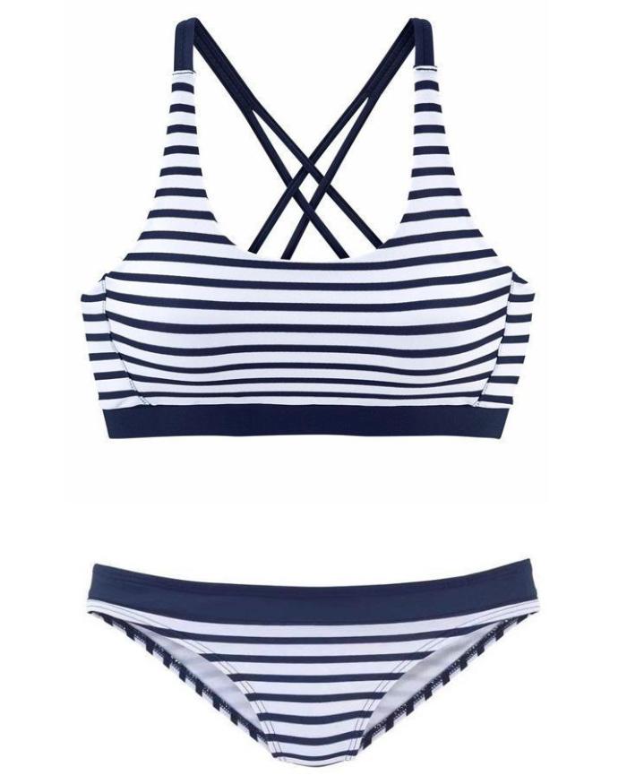 New Sexy Striped Beach Bikinis Set