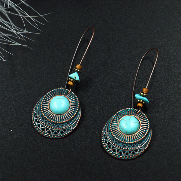 Retro Vintage Earring Turquoise Earring Dangle Earring Drop Earrings