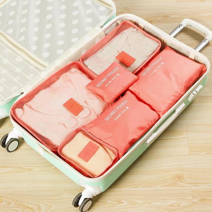 6 PCS Oxford Travel Waterproof Storage Bag Large Capacity Folding Bag Oxford Container