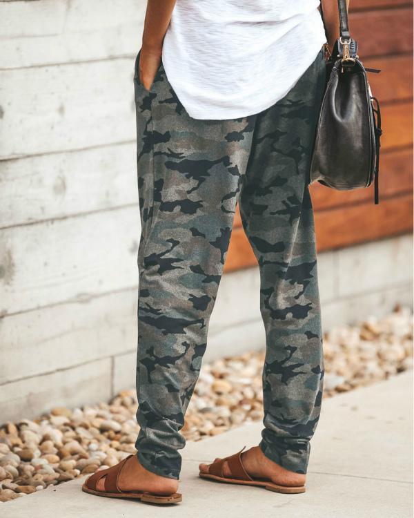 Fashion Camouflage Slim Casual Pants