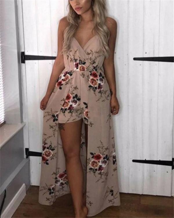 Floral Printed Oversized Women Fashion Casual Maxi Dresses