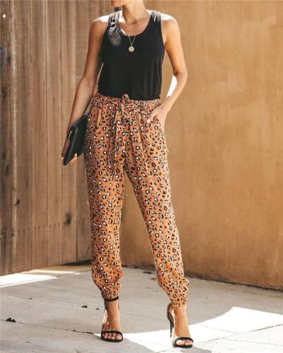 Leopard Women Bottom Fashion Lady Loose Pants
