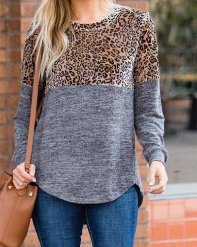 Leopard Print Casual Women's T-Shirts