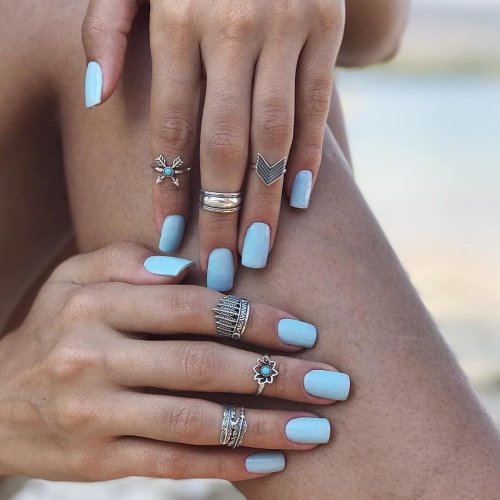 Jewelry-6 Piece Boho Turquoise Rings Sets