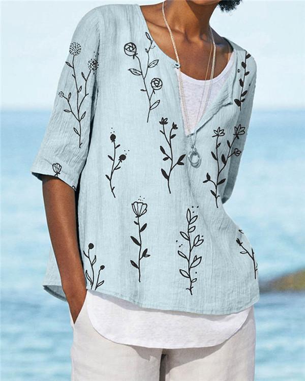 Bohemian Beach Summer Women Holiday Daily Blouse