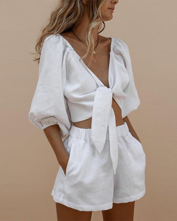 Cotton And Linen Summer Fashion Suit